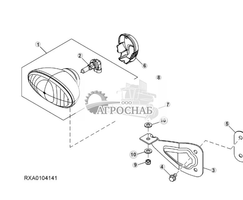 Переднее рабочее освещение средней части кузова - ST121753 456.jpg